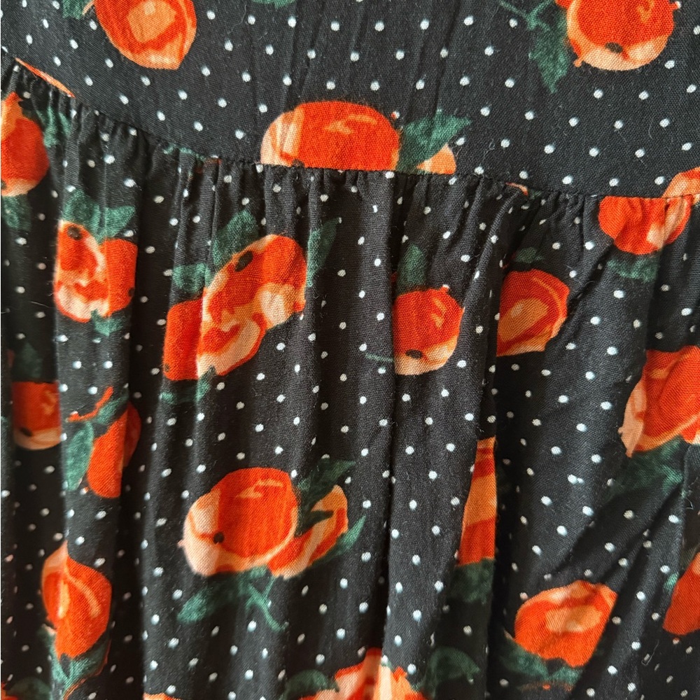 Sacred Hawk Peach Print Ruffle Mini Dress - Picture 7 of 9